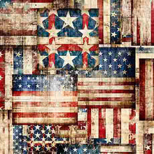 Load image into Gallery viewer, End of Bolt - 1776 - Flag Patchwork - Wideback - 1 yd 27"