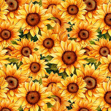 Load image into Gallery viewer, QT Fabrics - Sunflower Serenade - Packed Sunflowers - 1/2 YARD CUT