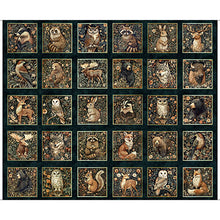 Load image into Gallery viewer, QT Fabrics - Cedar & Sage - Animal Picture Patches Panel - 36"