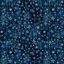 Load image into Gallery viewer, QT Fabrics - American Country - Stars - Navy - 1/2 YARD CUT