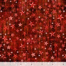 Load image into Gallery viewer, QT Fabrics - American Country - Stars - Brick - 1/2 YARD CUT