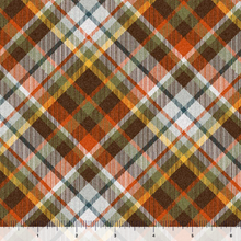 Load image into Gallery viewer, QT Fabrics - Autumn Stitches - Diagonal Plaid - 1/2 YARD CUT