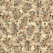 Load image into Gallery viewer, QT Fabrics - Vivace - Musical Flourish - 1/2 YARD CUT