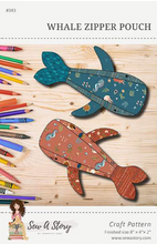 Load image into Gallery viewer, Whale Zipper Pouch Pattern