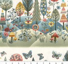 Load image into Gallery viewer, Henry Glass - Norwegian Forest - Forest Border Stripe - 1/2 YARD CUT