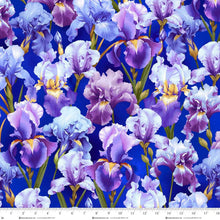 Load image into Gallery viewer, Henry Glass & Co Fabrics - Blissful Blooms - Irises - 1/2 YARD CUT