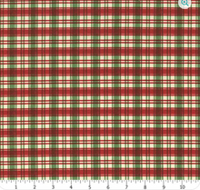 Load image into Gallery viewer, Wilmington Prints - Cardinal Charm - Red and Green Plaid - 1/2 YARD CUT