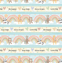 Load image into Gallery viewer, Wilmington Prints - Rainbow Dreams - Repeating Stripe - 1/2 YARD CUT