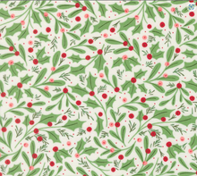 Load image into Gallery viewer, Moda Fabrics - Merrily on High - Winter Berries - Snow - 1/2 YARD CUT