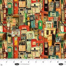 Load image into Gallery viewer, Blank Quilting - Historic Highways - Gas Pumps - 1/2 YARD CUT
