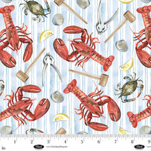 Load image into Gallery viewer, Blank Quilting - Seaside Boil - Lobsters, Crabs & Clams - 1/2 YARD CUT