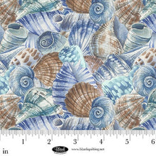 Load image into Gallery viewer, Blank Quilting - Seatopia - Seashell Collage - 1/2 YARD CUT