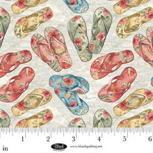 Load image into Gallery viewer, Blank Quilting - Vintage Summer - Flip Flops - 1/2 YARD CUT