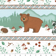 Load image into Gallery viewer, Wilmington Prints - Woodland Whimsy - Repeating Stripe - 1/2 YARD CUT