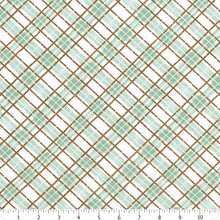 Load image into Gallery viewer, Wilmington Prints - Woodland Whimsy - Plaid - White/Teal - 1/2 YARD CUT