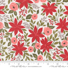 Load image into Gallery viewer, Moda Fabrics - Berry & Pine - Poinsettia Party Snow - 1/2 YARD CUT