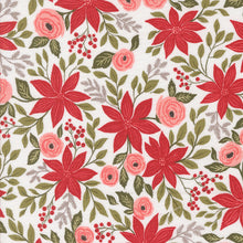 Load image into Gallery viewer, Moda Fabrics - Berry & Pine - Poinsettia Party Snow - 1/2 YARD CUT