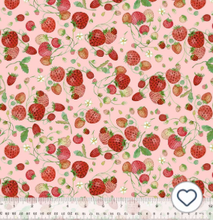 Load image into Gallery viewer, Windham Fabrics - Forest Fruits - Strawberries Pink - 1/2 YARD CUT