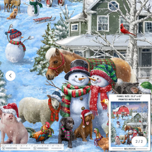 Load image into Gallery viewer, Windham Fabrics - Winter Wonder - Snow Friends - Panel - MADE WITH PUFF