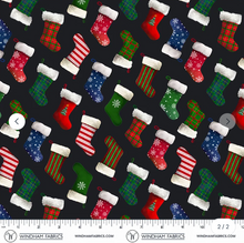 Load image into Gallery viewer, Windham Fabrics - Winter Wonder - Holiday Stockings - 1/2 YARD CUT
