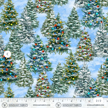 Load image into Gallery viewer, Windham Fabrics - Winter Wonder - Tree Farm - MADE WITH PUFF - 1/2 YARD CUT