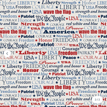 Load image into Gallery viewer, Windham Fabrics - American Tribute - Voices of Valor White - 1/2 YARD CUT