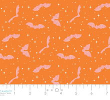 Load image into Gallery viewer, Camelot - Ghostly Garden - Wicked Cute - Orange - 1/2 YARD CUT