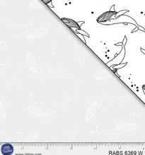 Load image into Gallery viewer, P&B Fabrics - Ramblings by the Sea - A Whale's Tale - 1/2 YARD CUT