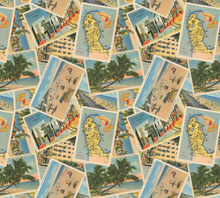 Load image into Gallery viewer, Camelot Fabrics - Palm Paradise - Florida Postcards - 1/2 YARD CUT