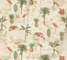 Load image into Gallery viewer, Camelot Fabrics - Palm Paradise - Vintage Illustrations - 1/2 YARD CUT