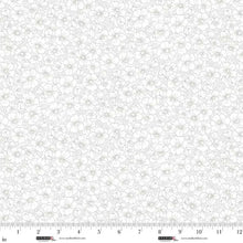 Load image into Gallery viewer, Studio E - Best of Cream & Sugar - Linear Floral - White on White - 1/2 YARD CUT