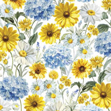 Load image into Gallery viewer, Wilmington Prints - Bees & Blooms - Packed Flowers White - 1/2 YARD CUT