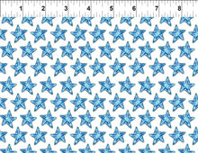 Load image into Gallery viewer, In the Beginning - Wonders of the Ocean - Blue Starfish - 1/2 YARD CUT