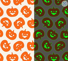 Load image into Gallery viewer, Figo - Sweet Treats - Pumpkins - GLOW IN THE DARK - 1/2 YARD CUT