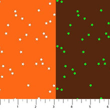 Load image into Gallery viewer, Figo - Sweet Treats - Stars - Orange - GLOW IN THE DARK - 1/2 YARD CUT