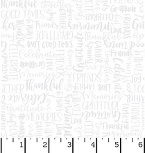 Load image into Gallery viewer, Maywood Studio - Celebration - Words White - 1/2 YARD CUT