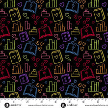 Load image into Gallery viewer, Andover Prints - Back to School - Book Lover - 1/2 YARD CUT