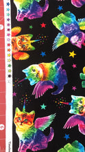 Load image into Gallery viewer, Timeless Treasures - Rainbow Caticorns - 1/2 YARD CUT