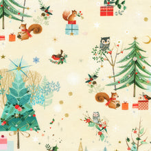 Load image into Gallery viewer, Robert Kaufman - Festive Fauna - Animals - Natural - 1/2 YARD CUT