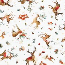 Load image into Gallery viewer, Robert Kaufman - Festive Fauna - Deer - Snow - 1/2 YARD CUT