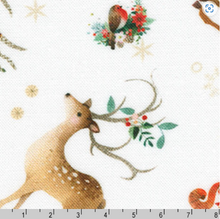 Load image into Gallery viewer, Robert Kaufman - Festive Fauna - Deer - Snow - 1/2 YARD CUT