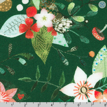 Load image into Gallery viewer, Robert Kaufman - Festive Fauna - Holly - Floral - 1/2 YARD