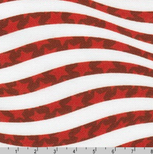Load image into Gallery viewer, Robert Kaufman - Freedom Flight - Wavy Stripes, Stars - Red - 1/2 YARD CUT