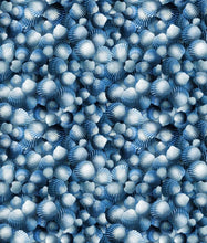 Load image into Gallery viewer, Timeless Treasures - Packed Blue Seashells - 1/2 YARD CUT