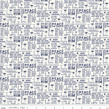 Load image into Gallery viewer, Riley Blake - Come Let Us Adore Him - Text Cloud - 1/2 YARD CUT