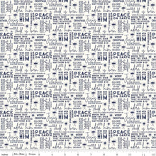Load image into Gallery viewer, Riley Blake - Come Let Us Adore Him - Text Cloud - 1/2 YARD CUT