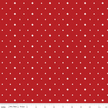 Load image into Gallery viewer, Riley Blake - Charming Christmas - Stars Red - 1/2 YARD CUT