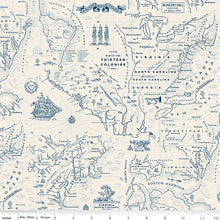 Load image into Gallery viewer, Riley Blake - Independence - Colonial Map Cream - 1/2 YARD CUT