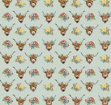 Load image into Gallery viewer, Riley Blake - Cowgirl - Highland Cows Misty - 1/2 YARD CUT