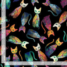 Load image into Gallery viewer, Timeless Treasures - Sophisticat - Tossed Quilt Cats - 1/2 YARD CUT